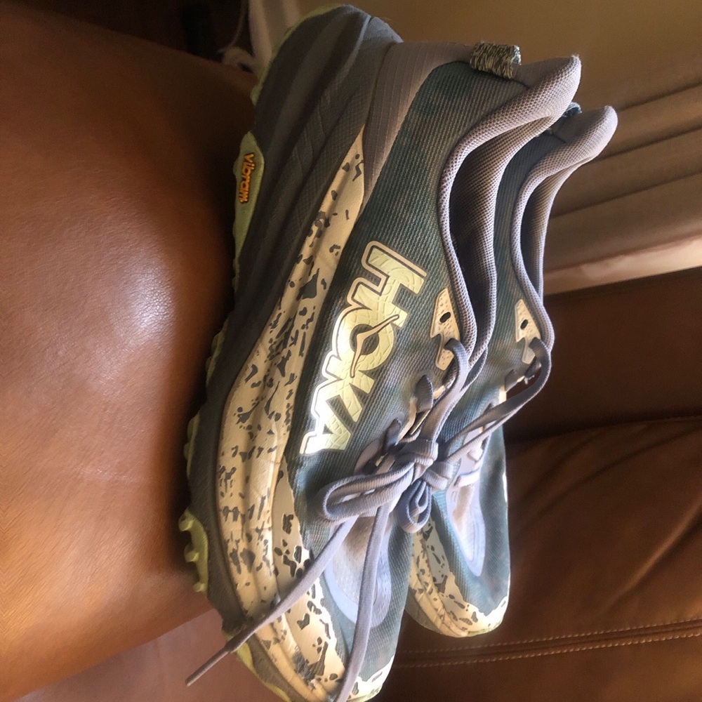 Hoka Women's Blue Gray Athletic Running Shoes